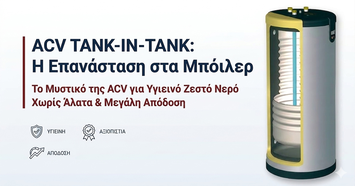 Ανοξείδωτα Μπόιλερ Tank in Tank της ACV