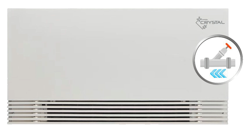Fan coil Crystal SMART WiFi με δεξιά σύνδεση νερού